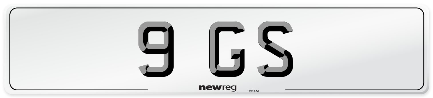 9 GS Number Plate from New Reg